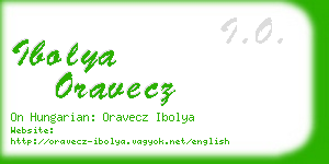 ibolya oravecz business card